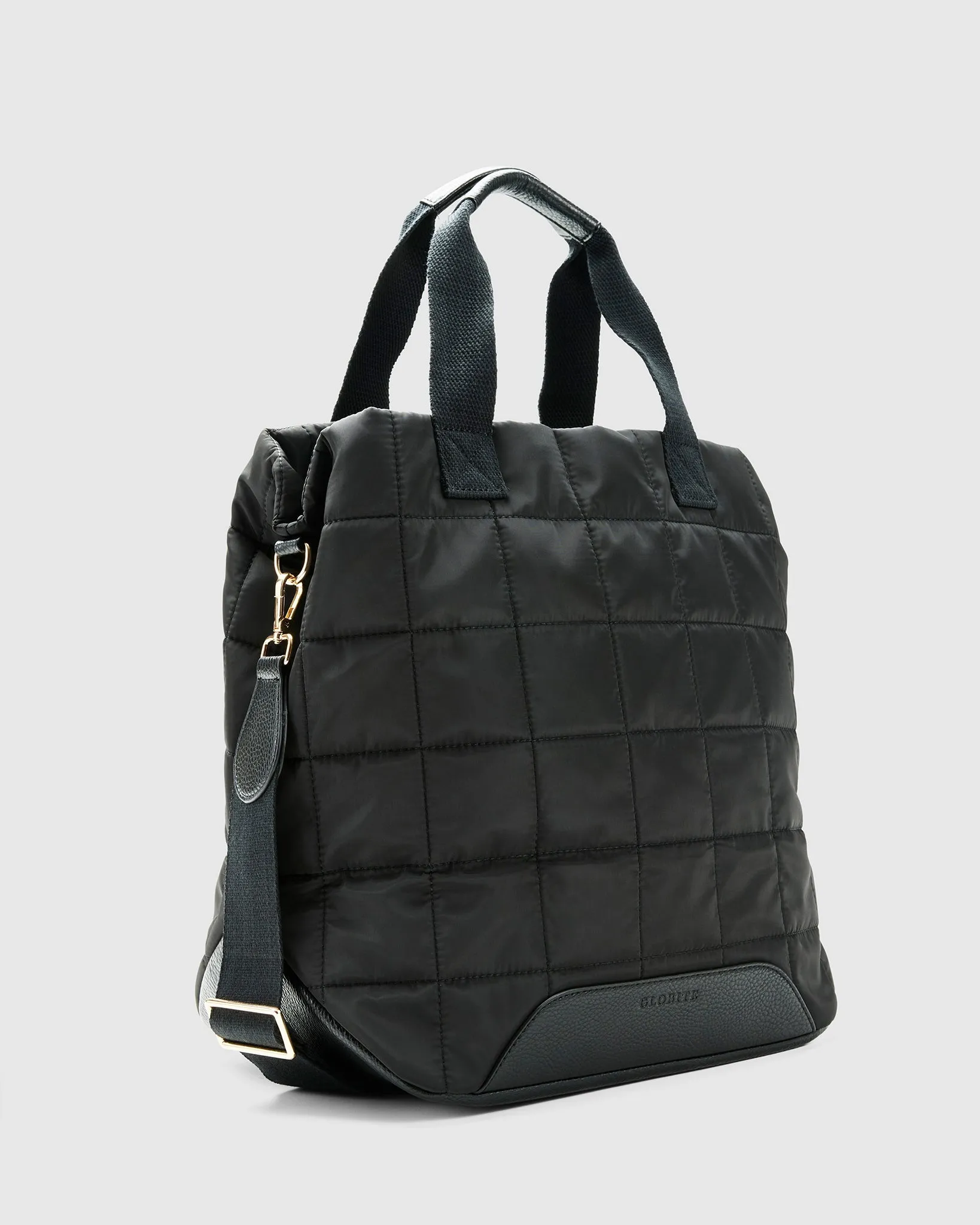 Quilted Tote Bag - Onyx Black