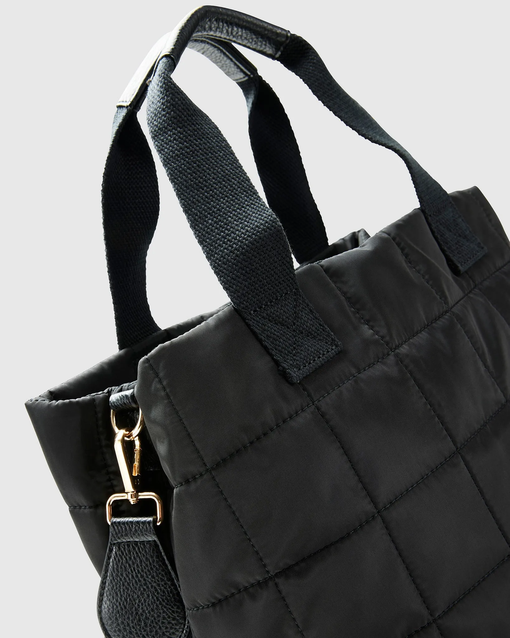 Quilted Tote Bag - Onyx Black